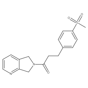 3-(4-(methylsulfonyl)phenyl)-1-(5H-pyrrolo[3,4-b]pyridin-6(7H)-yl)propan-1-one结构式