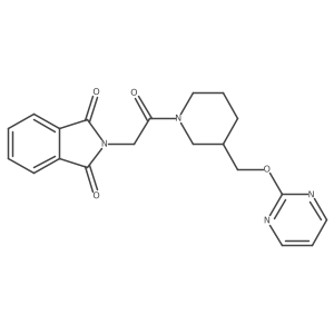 2-(2-oxo-2-{3-[(pyrimidin-2-yloxy)methyl]piperidin-1-yl}ethyl)-2,3-dihydro-1H-isoindole-1,3-dione结构式