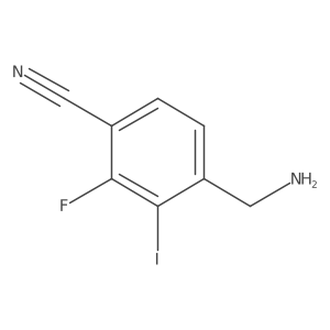 4-(Aminomethyl)-2-fluoro-3-iodobenzonitrile Structure