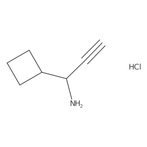 (1R)-1-Cyclobutylprop-2-yn-1-amine;hydrochloride结构式