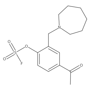 4-Acetyl-2-[(azepan-1-yl)methyl]phenyl sulfurofluoridate结构式