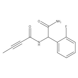N-[carbamoyl(2-fluorophenyl)methyl]but-2-ynamide结构式