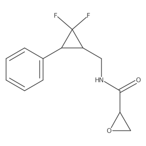 N-[[(1R,3R)-2,2-Difluoro-3-phenylcyclopropyl]methyl]oxirane-2-carboxamide Structure