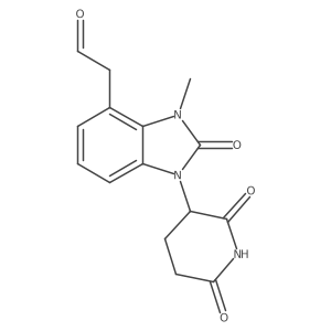 2-[1-(2,6-Dioxopiperidin-3-yl)-3-methyl-2-oxobenzimidazol-4-yl]acetaldehyde Structure