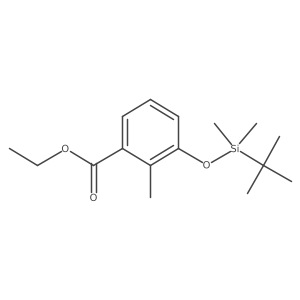 Ethyl 3-((tert-butyldimethylsilyl)oxy)-2-methylbenzoate结构式