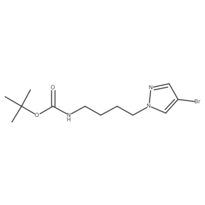 tert-butyl N-[4-(4-bromo-1H-pyrazol-1-yl)butyl]carbamate结构式