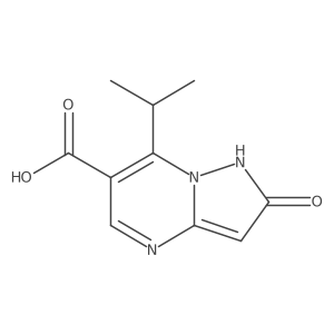 2-Hydroxy-7-(propan-2-yl)pyrazolo[1,5-a]pyrimidine-6-carboxylicacid结构式