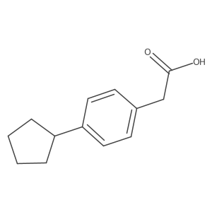 Benzeneacetic acid, 4-cyclopentyl-结构式