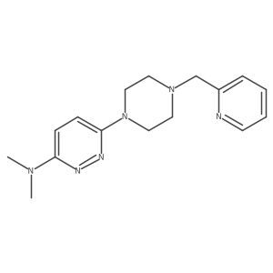 N,N-dimethyl-6-{4-[(pyridin-2-yl)methyl]piperazin-1-yl}pyridazin-3-amine结构式