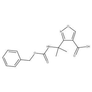 3-(2-{[(Benzyloxy)carbonyl]amino}propan-2-yl)-1,2-oxazole-4-carboxylic acid结构式