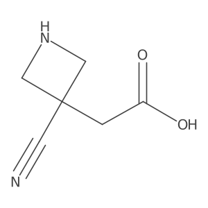 2-(3-Cyanoazetidin-3-yl)acetic acid结构式
