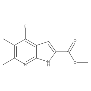 methyl 4-fluoro-5,6-dimethyl-1H-pyrrolo[2,3-b]pyridine-2-carboxylate Structure