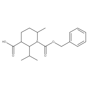 1-[(Benzyloxy)carbonyl]-6-methyl-2-(propan-2-yl)piperidine-3-carboxylic acid结构式