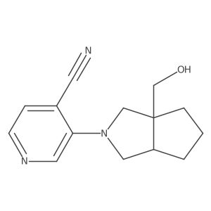 3-[3a-(Hydroxymethyl)-octahydrocyclopenta[c]pyrrol-2-yl]pyridine-4-carbonitrile Structure