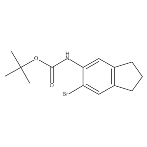tert-butyl N-(6-bromo-2,3-dihydro-1H-inden-5-yl)carbamate结构式