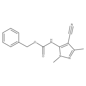 benzyl N-(4-cyano-1,3-dimethyl-1H-pyrazol-5-yl)carbamate Structure