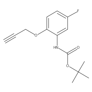 tert-butyl N-[5-fluoro-2-(prop-2-yn-1-yloxy)phenyl]carbamate结构式
