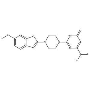 6-(Difluoromethyl)-2-{4-[6-(methylsulfanyl)-1,3-benzothiazol-2-yl]piperazin-1-yl}-3,4-dihydropyrimidin-4-one Structure