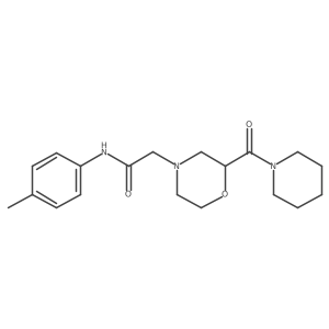 N-(4-methylphenyl)-2-[2-(piperidine-1-carbonyl)morpholin-4-yl]acetamide结构式