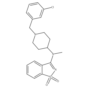 3-({1-[(3-Chlorophenyl)methyl]piperidin-4-yl}(methyl)amino)-1,2-benzothiazole-1,1-dione Structure