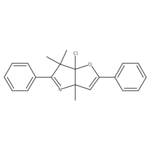 rel-(3aS,6aR)-6a-Chloro-3a,6,6-trimethyl-2,5-diphenyl-3a,6a-dihydro-6H-furo[3,2-b]pyrrole Structure