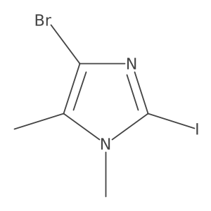4-bromo-2-iodo-1,5-dimethyl-1H-imidazole Structure