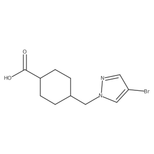 (1r,4r)-4-((4-Bromo-1H-pyrazol-1-yl)methyl)cyclohexanecarboxylic acid Structure