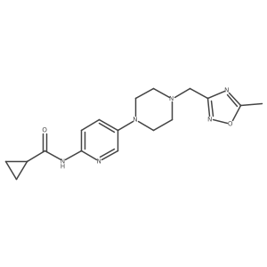 N-(5-{4-[(5-methyl-1,2,4-oxadiazol-3-yl)methyl]piperazin-1-yl}pyridin-2-yl)cyclopropanecarboxamide Structure