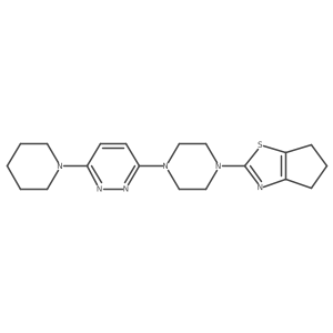 3-(4-{4H,5H,6H-cyclopenta[d][1,3]thiazol-2-yl}piperazin-1-yl)-6-(piperidin-1-yl)pyridazine结构式