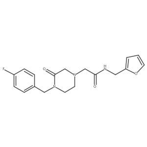 2-{4-[(4-fluorophenyl)methyl]-3-oxopiperazin-1-yl}-N-[(furan-2-yl)methyl]acetamide Structure