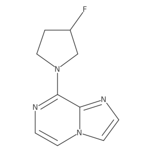 3-Fluoro-1-{imidazo[1,2-a]pyrazin-8-yl}pyrrolidine结构式