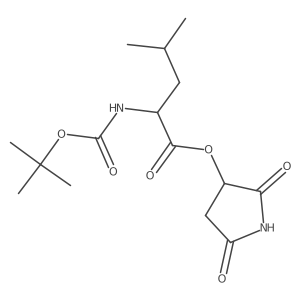 Boc-L-leucine hydroxysuccinimide ester Structure