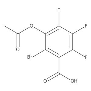 3-(Acetyloxy)-2-bromo-4,5,6-trifluorobenzoic acid Structure