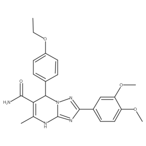 2-(3,4-Dimethoxyphenyl)-7-(4-ethoxyphenyl)-5-methyl-4,7-dihydro-[1,2,4]triazolo[1,5-a]pyrimidine-6-carboxamide结构式