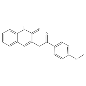 3-(2-(4-methoxyphenyl)-2-oxoethyl)quinoxalin-2(1H)-one结构式