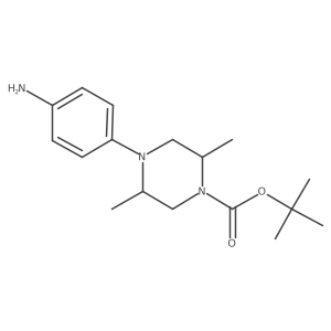 (2R,5S)-tert-Butyl 4-(4-aminophenyl)-2,5-dimethylpiperazine-1-carboxylate结构式