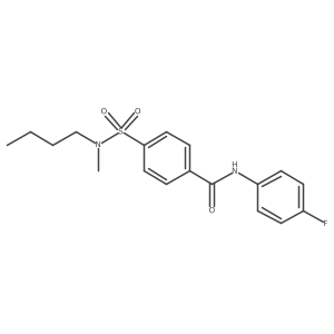 4-(N-butyl-N-methylsulfamoyl)-N-(4-fluorophenyl)benzamide结构式