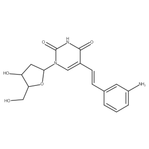 Uridine, 5-[2-(3-aminophenyl)ethenyl]-2a(2)-deoxy-, (E)- Structure
