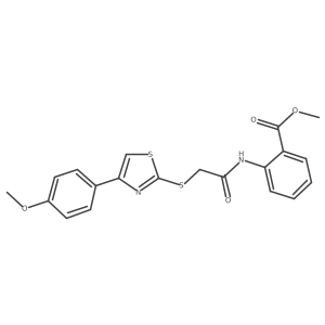 Methyl 2-[({[4-(4-methoxyphenyl)-1,3-thiazol-2-yl]sulfanyl}acetyl)amino]benzoate结构式