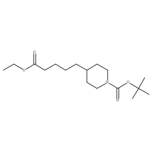 4-(4-Ethoxycarbonyl-butyl)-piperidine-1-carboxylic acid tert-butyl ester Structure
