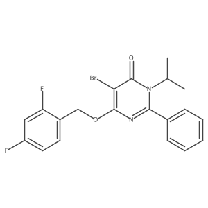 5-Bromo-6-[(2,4-difluorophenyl)methoxy]-3-(1-methylethyl)-2-phenyl-4(3H)-pyrimidinone Structure