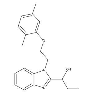 1-{1-[2-(2,5-Dimethylphenoxy)ethyl]benzimidazol-2-yl}propan-1-ol Structure