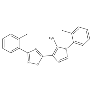 1-(2-methylphenyl)-4-[3-(2-methylphenyl)-1,2,4-oxadiazol-5-yl]-1H-1,2,3-triazol-5-amine结构式