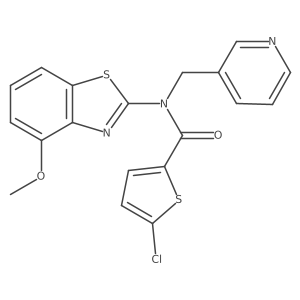 5-chloro-N-(4-methoxybenzo[d]thiazol-2-yl)-N-(pyridin-3-ylmethyl)thiophene-2-carboxamide结构式