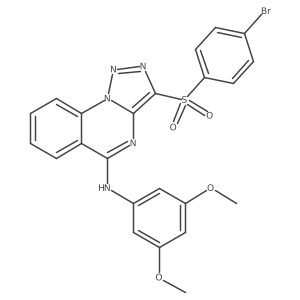 3-((4-bromophenyl)sulfonyl)-N-(3,5-dimethoxyphenyl)-[1,2,3]triazolo[1,5-a]quinazolin-5-amine Structure