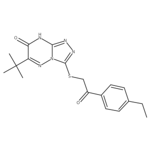 6-tert-butyl-3-{[2-(4-ethylphenyl)-2-oxoethyl]sulfanyl}[1,2,4]triazolo[4,3-b][1,2,4]triazin-7(8H)-one结构式