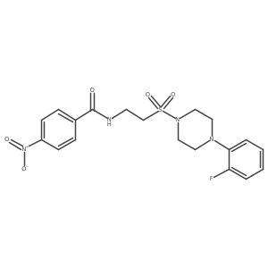 N-(2-((4-(2-fluorophenyl)piperazin-1-yl)sulfonyl)ethyl)-4-nitrobenzamide Structure