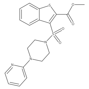 Methyl 3-{[4-(2-pyridyl)piperazino]sulfonyl}-1-benzothiophene-2-carboxylate Structure