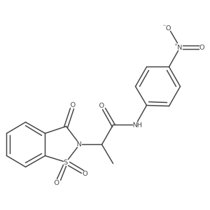 2-(1,1-dioxido-3-oxobenzo[d]isothiazol-2(3H)-yl)-N-(4-nitrophenyl)propanamide Structure