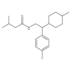 N-(2-(4-fluorophenyl)-2-(4-methylpiperazin-1-yl)ethyl)-3-methylbutanamide结构式